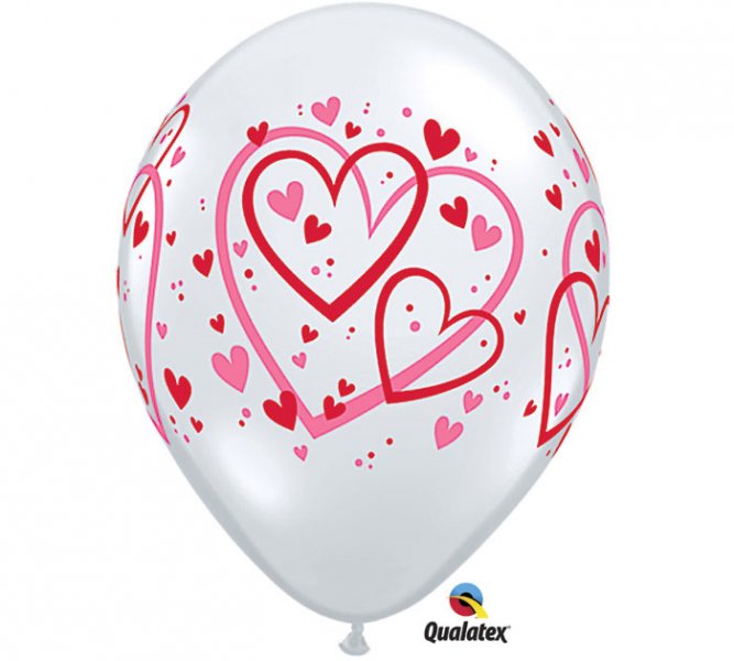 printed love latex balloon